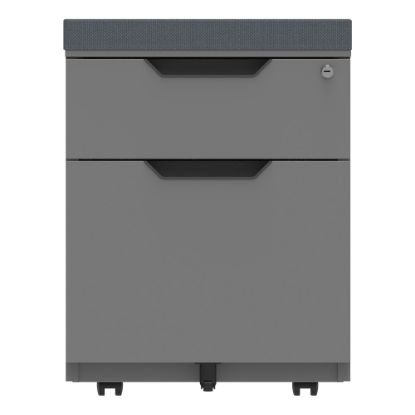 Picture of WorkPro 21inD Vertical 2-Drawer Mobile File Cabinet With Seat Cushion, Gray