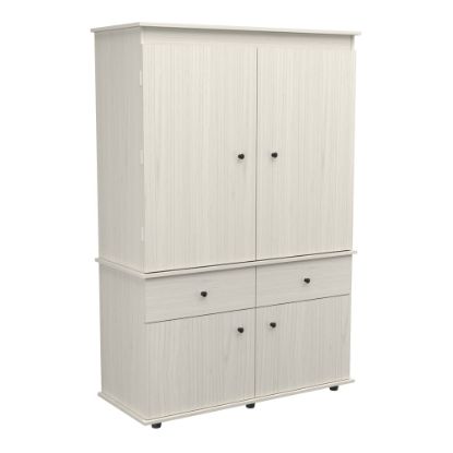 Picture of Inval 48inW Armoire/AV Storage Cabinet, Washed Oak