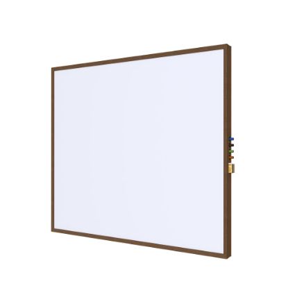 Picture of Ghent Impression Non-Magnetic Dry-Erase Whiteboard, Porcelain, 47-3/4in x 95-3/4in, White, Maple Wood Frame