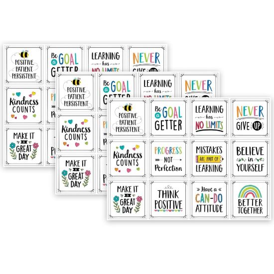 Picture of Creative Teaching Press Designer Cut-Outs, 10in, Positive Mindset, 12 Per Pack, Set Of 3 Packs