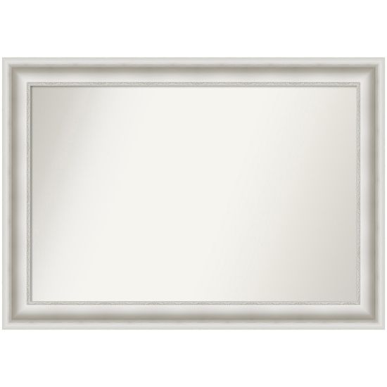 Picture of Amanti Art Non-Beveled Rectangle Framed Bathroom Wall Mirror, 29-1/2in x 41-1/2in, Parlor White