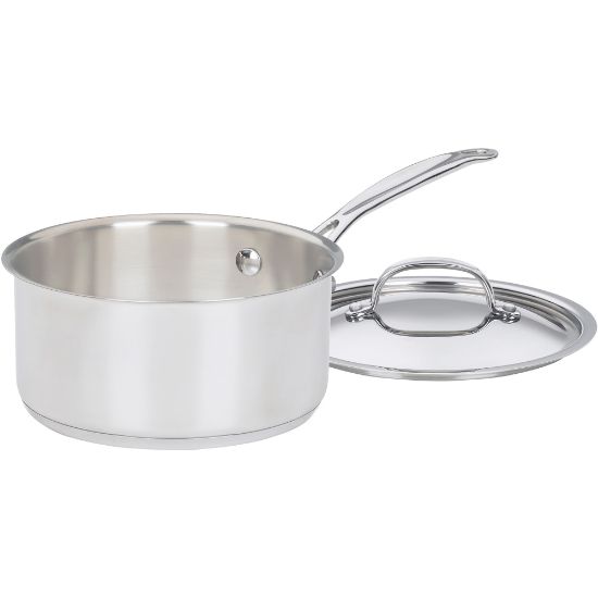 Picture of Cuisinart Chefs Classic Saucepan - Dishwasher Safe - 2 quart - 2nd Saucepan 3rd Saucepan - Stainless Steel Body - Stainless Steel Handle