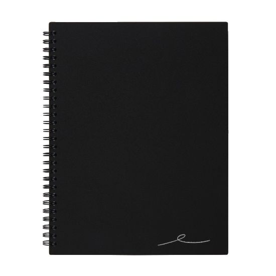 Picture of Office Depot Brand Wirebound Business Notebook, 7-1/4in x 9-1/2in, 1 Subject, Narrow Ruled, 80 Sheets, Black