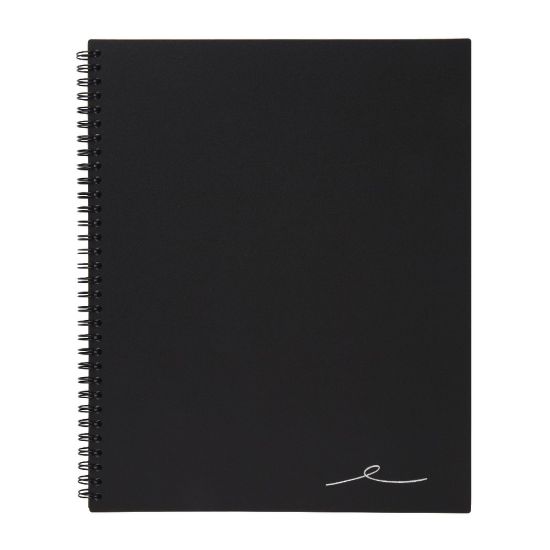 Picture of Office Depot Brand Wirebound Business Notebook, 8-7/8in x 11in, 1 Subject, Narrow Ruled, 80 Sheets, Black