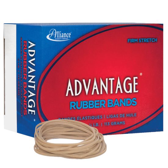 Picture of Alliance Rubber Advantage Rubber Bands, Size 18, 3in x 1/16in, Natural, Box Of 370