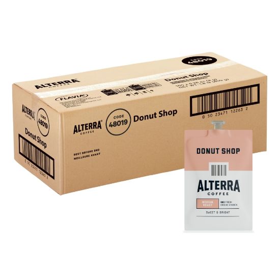 Picture of FLAVIA Coffee ALTERRA Single-Serve Coffee Freshpacks, Donut Shop Medium Blend, Carton Of 100