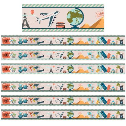 Picture of Carson Dellosa Education Straight Borders, Lets Explore, 36ft Per Pack, Set Of 6 Packs