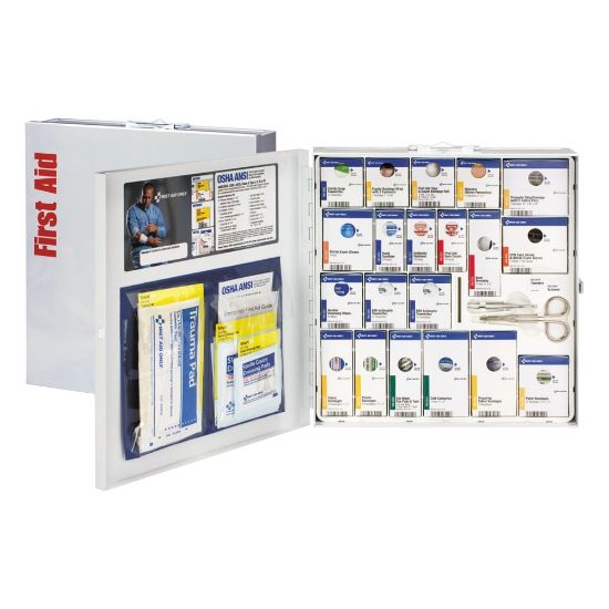 Picture of First Aid Only ANSI 2015 SmartCompliance 50-Person First Aid Kit, 14-1/8inH x 3-1/8inW x 13-1/4inD