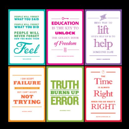 Picture of Scholastic Teachers Friend Inspirational African-American Quotes Bulletin Board Set, Grade 3 - 6