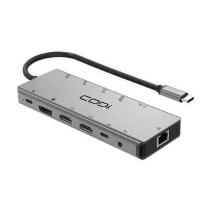 Picture of CODi 13-in-1 Multi-Port - Docking station - USB-C - 2 x HDMI, DP - 1GbE