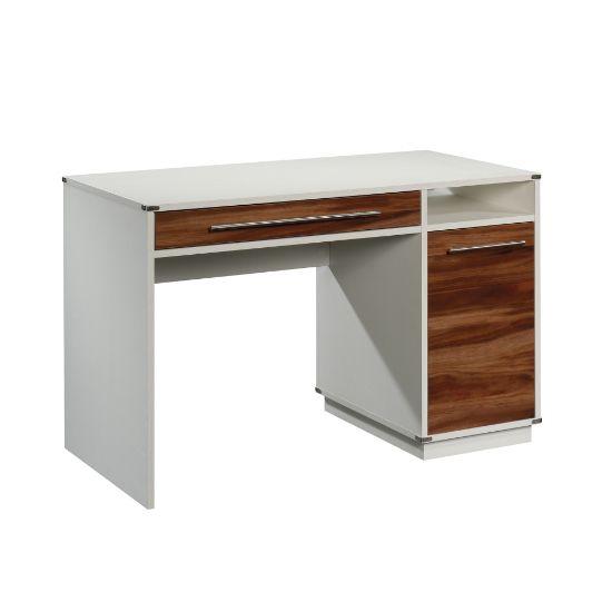 Picture of Sauder Vista Key 48inW Single-Pedestal Computer Desk, Pearl Oak/Blaze Acacia