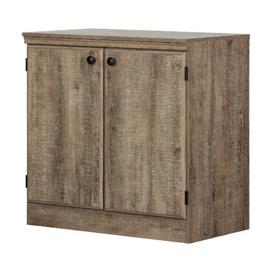 Picture of South Shore Morgan 2-Door Storage Cabinet, Weathered Oak