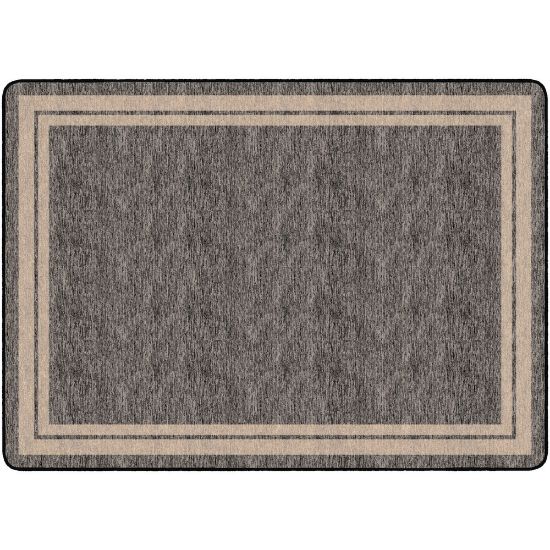 Picture of Flagship Carpets Double-Border Rectangular Rug, 72in x 100in, Gray