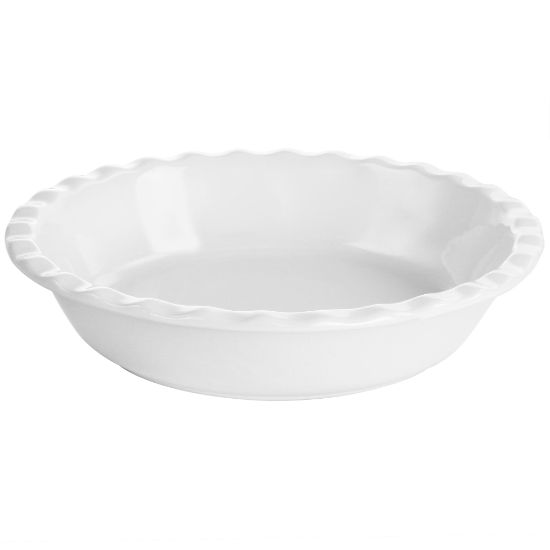 Picture of Martha Stewart Stoneware Pie Pan, 9in, White