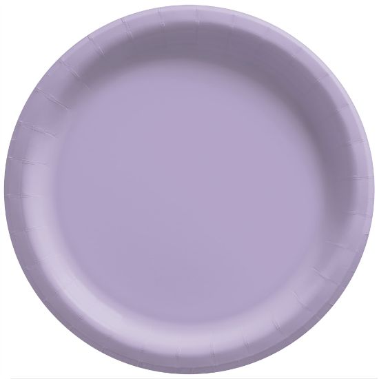 Picture of Amscan Round Paper Plates, 8-1/2in, Lavender, Pack Of 150 Plates