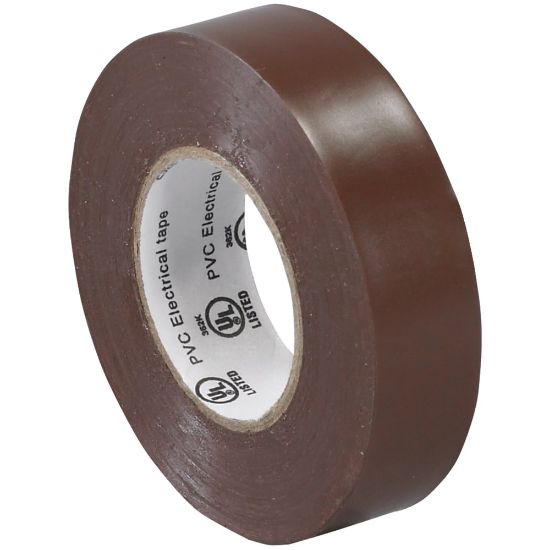 Picture of Tape Logic 6180 Electrical Tape, 1.25in Core, 0.75in x 60ft, Brown, Case Of 10