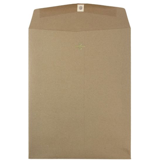 Picture of JAM Paper Open-End 10in x 13in Manila Catalog Envelopes, Gummed Closure, Brown Kraft Paper Bag, Pack Of 10