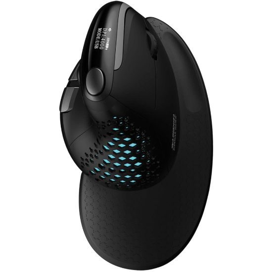 Picture of Urban Factory ERGO MAX EPM50UF Mouse - Optical - Cable/Wireless - Bluetooth/Radio Frequency - 2.40 GHz - Black - USB Type C - 4000 dpi - Scroll Wheel - 7 Button(s) - Right-handed