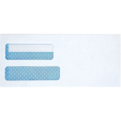 Picture of Business Source Double Window #10 Envelopes - Double Window - #10 - 24 lb - Self-sealing - 500 / Box - White