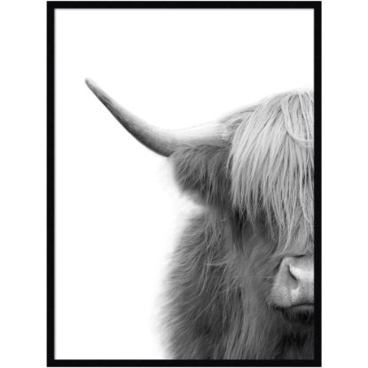 Picture of Amanti Art Hey Dude Highland Cow by The Creative Bunch Studio Wood Framed Wall Art Print, 40inH x 30inW, Black