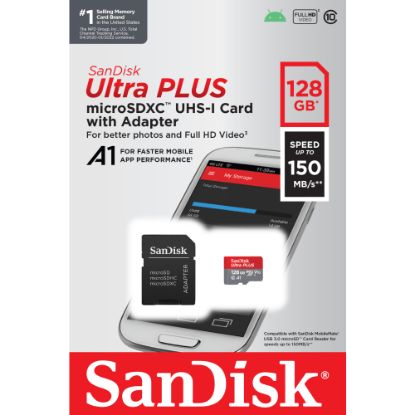 Picture of SanDisk Ultra PLUS microSD Memory Card, 128GB