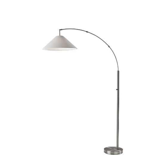 Picture of Adesso Braxton Arc Lamp, 76inH, Brushed Steel/White