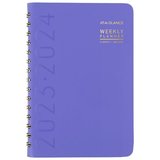 Picture of 2023-2024 AT-A-GLANCE Contemporary Academic Weekly/Monthly Planner, 5in x 8in, Purple, July 2023 To June 2024, 70101X18