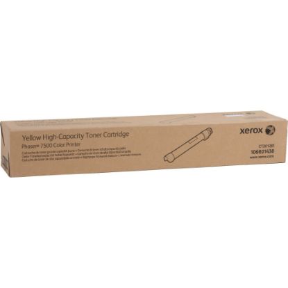 Picture of Xerox 7500 Yellow High Yield Toner Cartridge, 106R01435