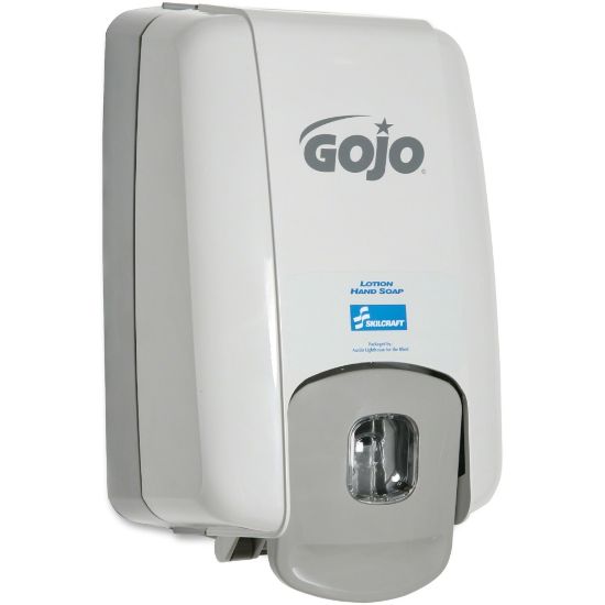 Picture of SKILCRAFT GOJO 2000 ml Liquid Soap Dispenser - Manual - 2.11 quart Capacity - White, Gray - 1Each