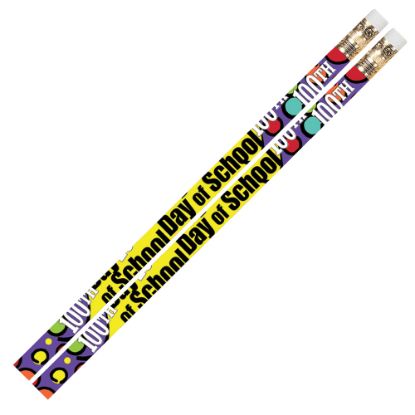 Picture of Musgrave Pencil Co. Motivational Pencils, 2.11 mm, #2 Lead, 100th Day Of School, Multicolor, Pack Of 144