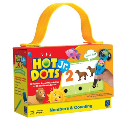 Picture of Educational Insights Hot Dots Jr. Cards, Numbers And Counting, 6in x 4in, Pre-K - Kindergarten, Set Of 36