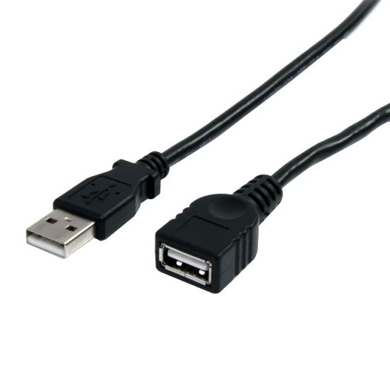 Picture of StarTech.com 6 ft Black USB 2.0 Extension Cable A to A - M/F - Extends the length your current USB device cable by 6 feet - 6ft usb extension cable - 6ft usb 2.0 extension cable - 6ft USB extension cord -6ft usb male female cable