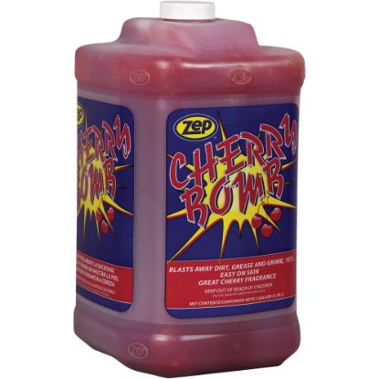 Picture of Zep Professional Cherry Bomb Heavy-Duty Liquid Hand Cleaner With Pumice, Cherry Fragrance, 1 Gallon, Pack Of 4 Jugs