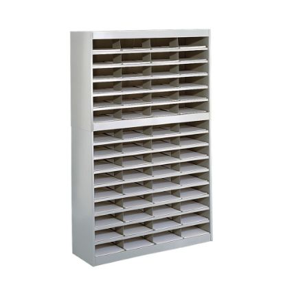 Picture of Safco E-Z Stor Steel Literature Organizer, 60 Compartments, 60inH, Gray