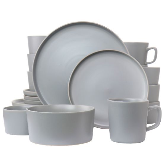 Picture of Elama Luxmatte 20-Piece Dinnerware Set, Light Gray