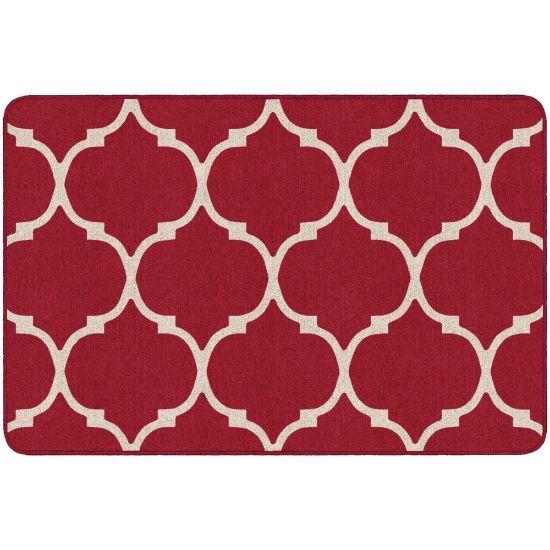 Picture of Flagship Carpets Moroccan Trellis Rectangular Rug, 48in x 72in, Red