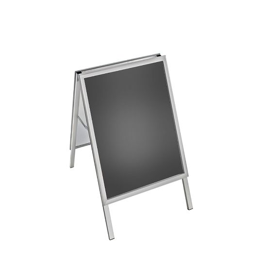 Picture of Azar Displays Steel A-Board Sign Holder With Snap Frame, 28in x 22in, Silver