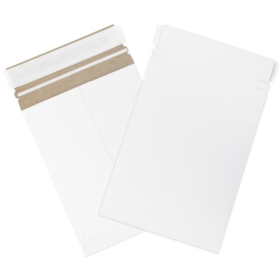 Picture of Partners Brand Self-Seal Stayflats Plus Express Pouch Mailers, 6in x 8in, White, Pack of 25