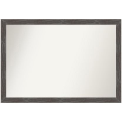 Picture of Amanti Art Non-Beveled Rectangle Wood-Framed Bathroom Wall Mirror, 27in x 39in, Woodridge Rustic Gray