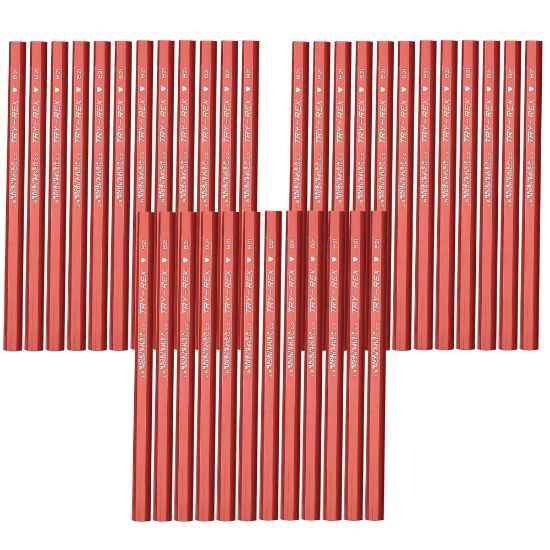 Picture of Moon Products Try Rex Pencils, Jumbo, 2.11 mm, #2 Lead, Red, Pack Of 36