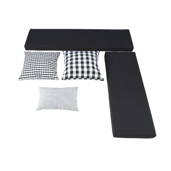 Picture of Linon Manning Cotton 5-Piece Cushion Set, Black