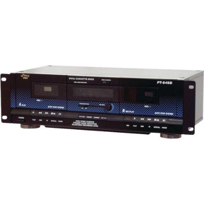 Picture of Pyle PylePro PT649D Dual Cassette Deck, 7-3/4inH x 12inW x 19inD