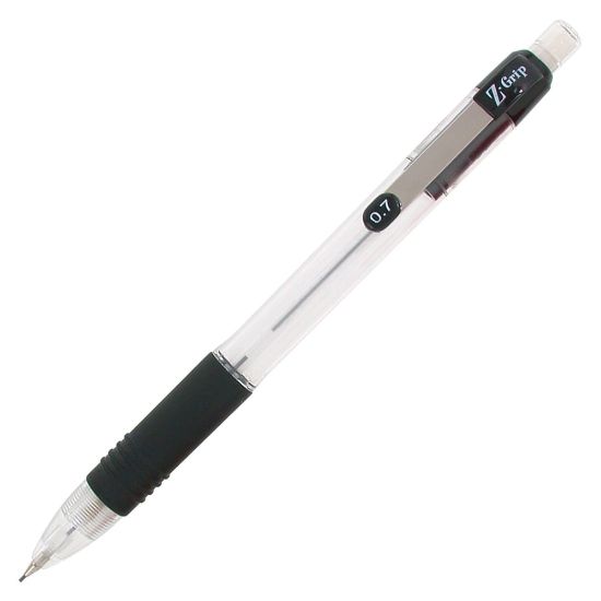 Picture of Zebra Pen Z-Grip Mechanical Pencils, Pack Of 24, Medium Point, 0.7 mm, Clear Barrel