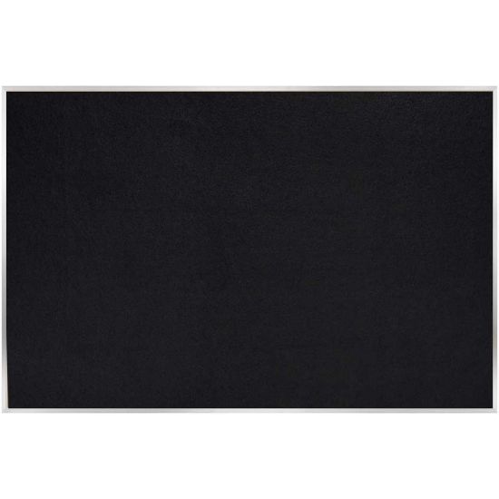 Picture of Ghent Rubber Bulletin Board, 48in x 96in, 90% Recycled, Black Satin Aluminum Frame