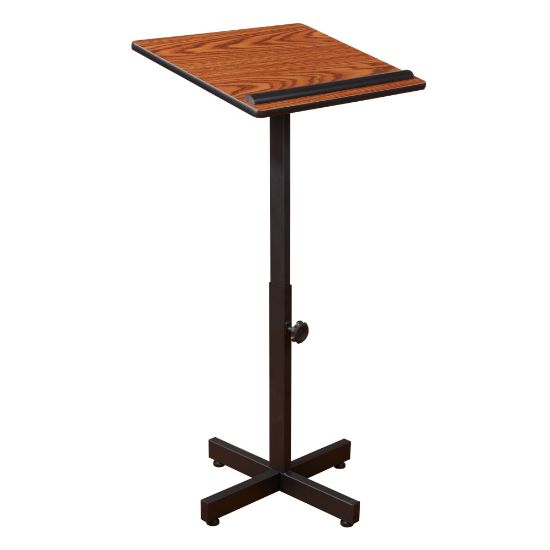 Picture of Oklahoma Sound Portable Presentation Lectern Stand, Medium Oak