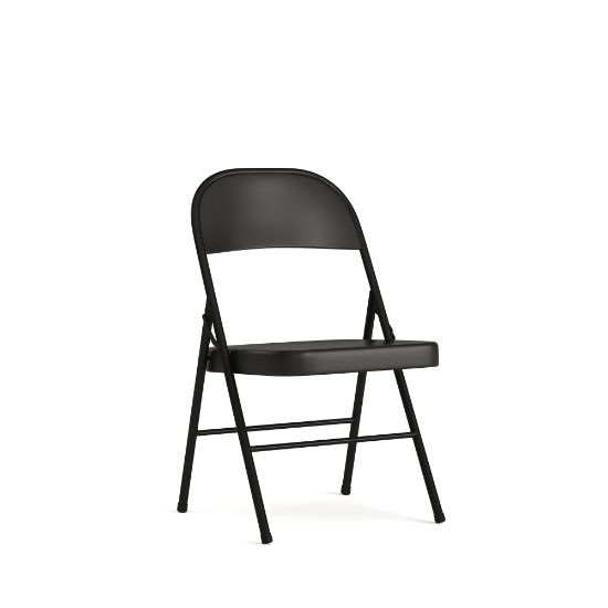 Picture of Flash Furniture HERCULES Metal Double-Braced Folding Chair, Black