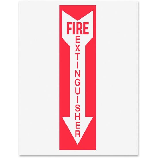 Picture of Djois by Tarifold Safety Sign Inserts - 6 / Pack - Fire Extinguisher Print/Message - Rectangular Shape - Red Print/Message Color - Tear Resistant, Durable, Water Proof, Long Lasting - White, Red