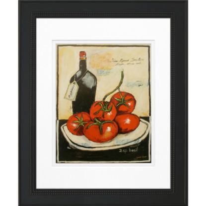 Picture of Timeless Frames Stockton Framed Kitchen Artwork, 11in x 14in, Black, Tomatoes