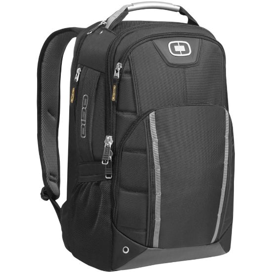 Picture of Ogio Axle Carrying Case (Backpack) for 16in to 17in iPad Notebook - Black - Ripstop Body - Checkpoint Friendly - Handle, Shoulder Strap, Hand Strap - 19.3in Height x 13in Width x 9.3in Depth