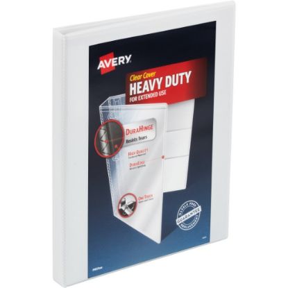 Picture of Avery Heavy-Duty View 3-Ring Binder, 1/2in Slant Rings, White